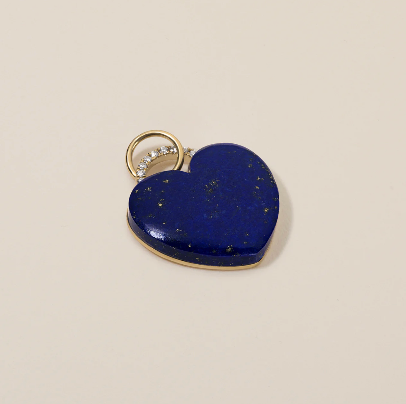 Rock Solid Heart Charm - Lapis