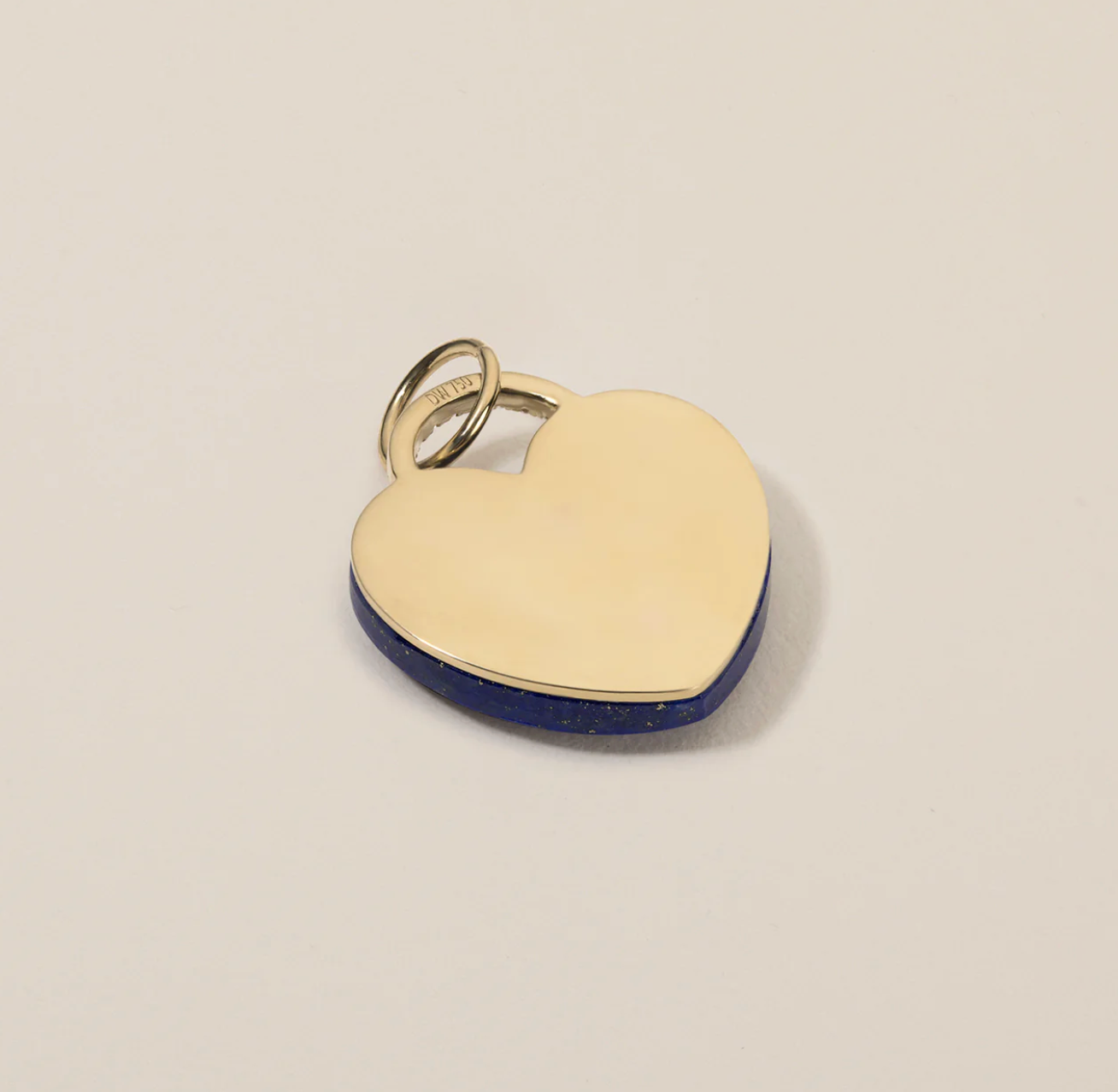 Rock Solid Heart Charm - Lapis