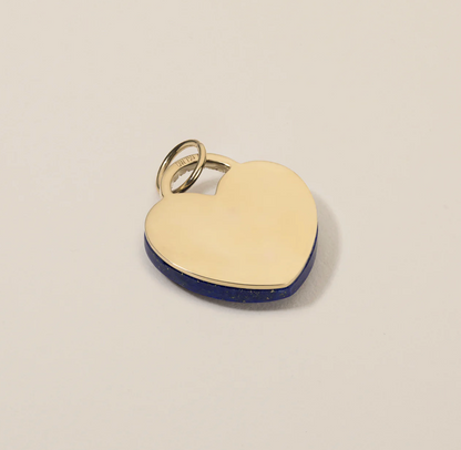 Rock Solid Heart Charm - Lapis