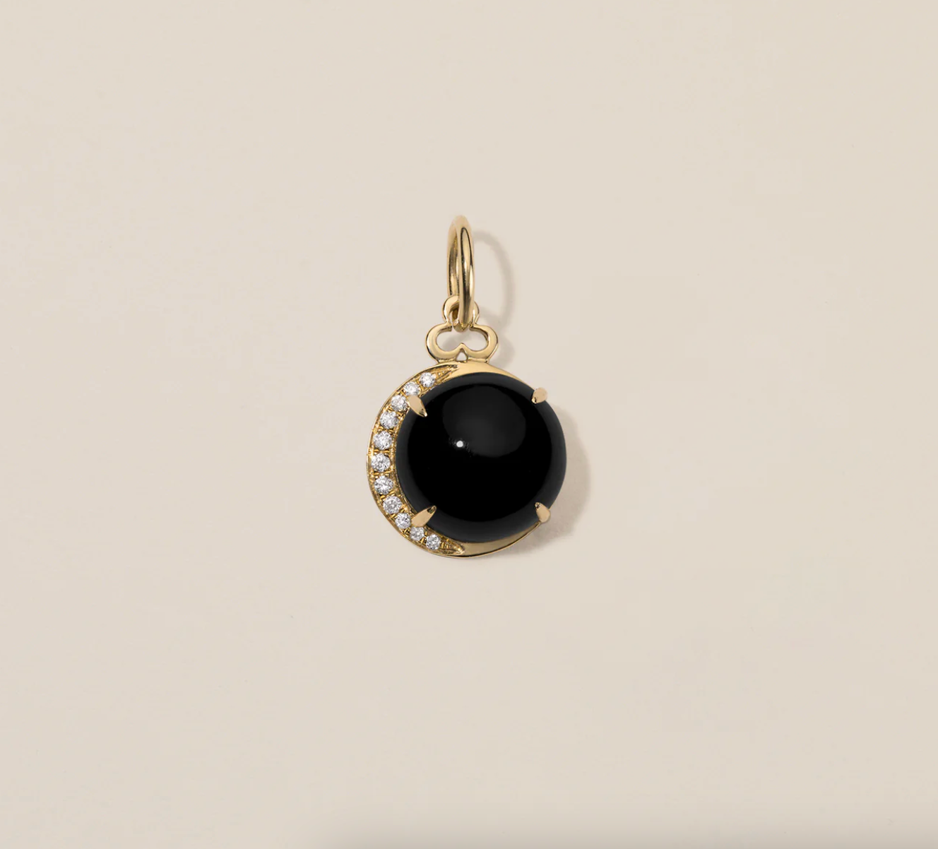 Moon Charm - Black Onyx