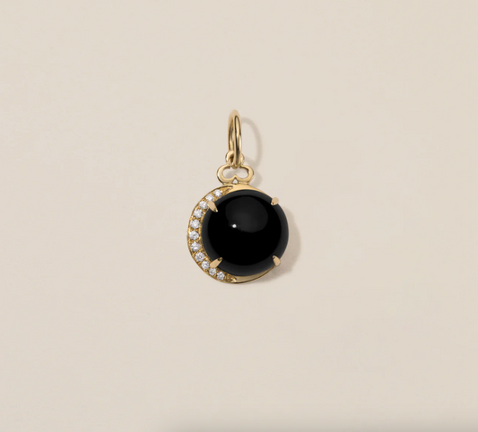 Moon Charm - Black Onyx