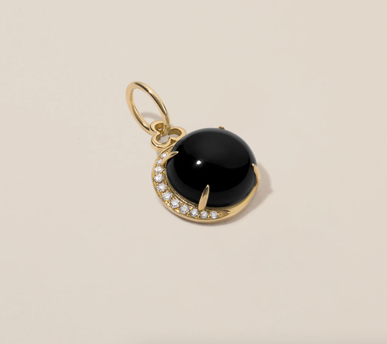 Moon Charm - Black Onyx