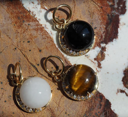 Moon Charm - Black Onyx