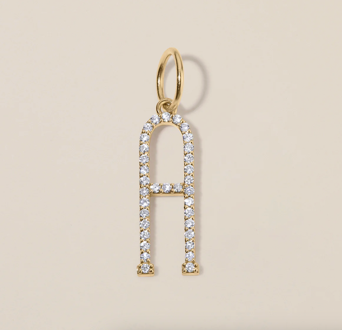 Diamond Character Letter Charm