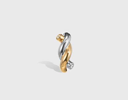 Ties Huggies - White + Yellow Gold