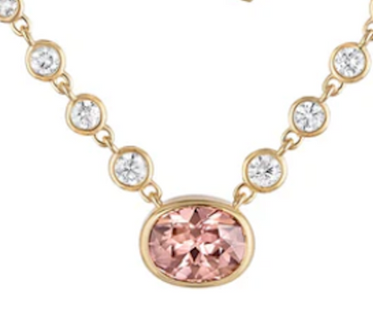 Bubbles Small Necklace with Pink Zircon