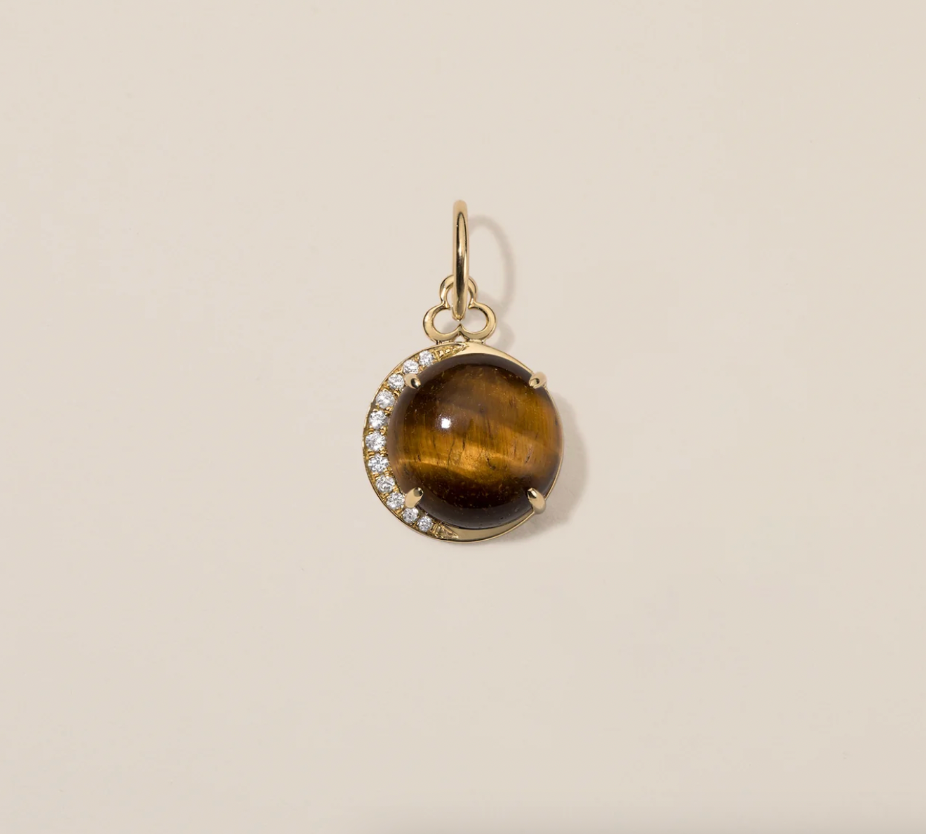 Moon Charm - Tiger's Eye