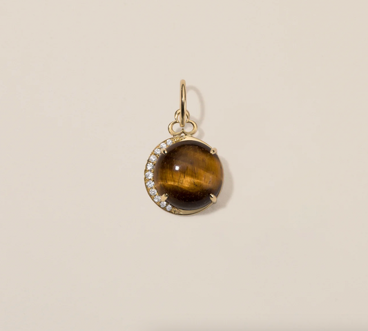 Moon Charm - Tiger's Eye