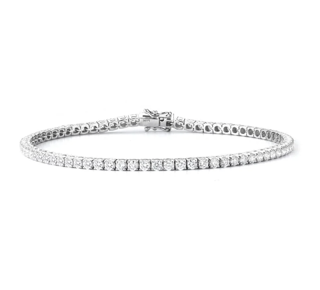 Diamond Tennis Bracelet - 3ctw - 14k White Gold