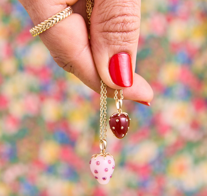 Petite Strawberry Agate Pendant