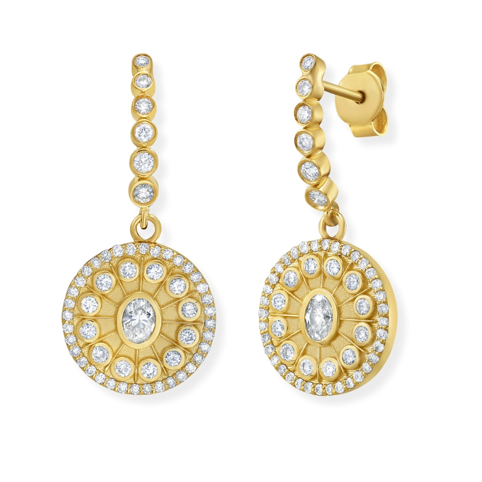 Serenity Diamond Dangle Post Earrings