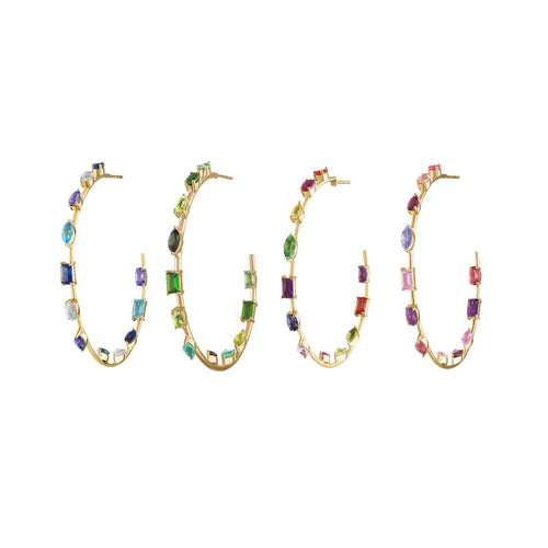 Goddess Hoops - Large - Pink