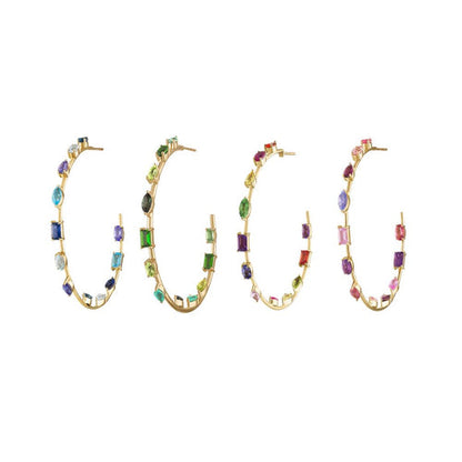 Goddess Hoops - Large - Pink