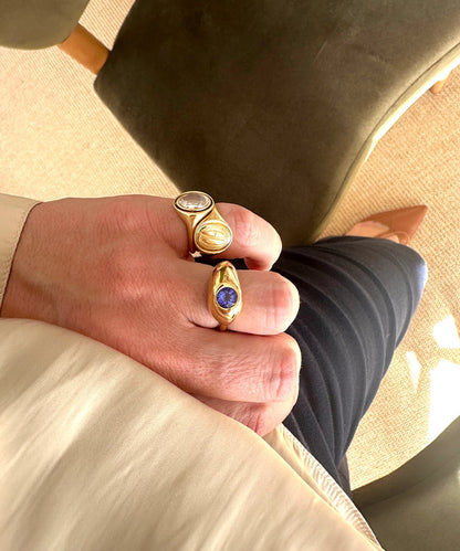 Drip Drop Ring with Tanzanite