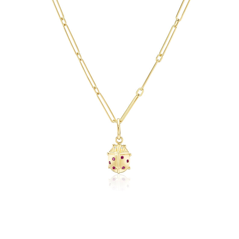 Ladybug Pendant - Ruby