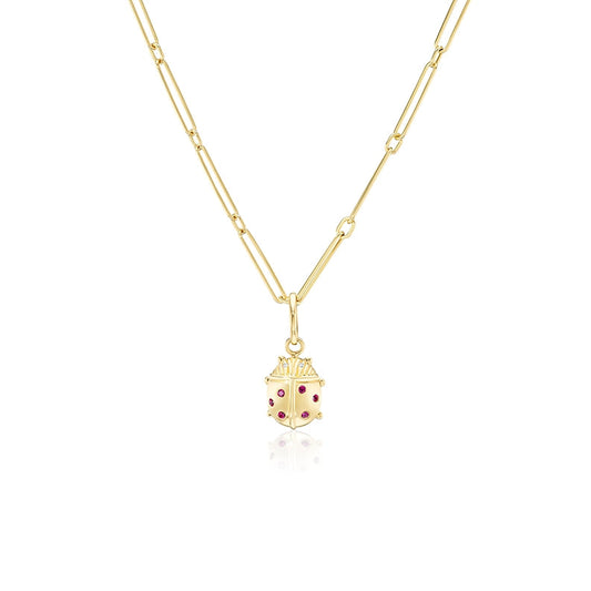 Ladybug Pendant - Ruby