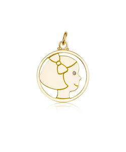 Small Girl Pendant with Diamond