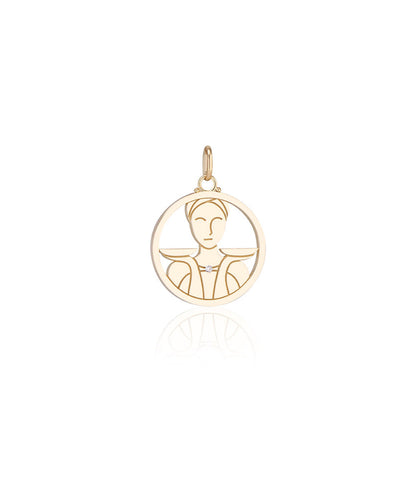 Small Libra Pendant with Diamond