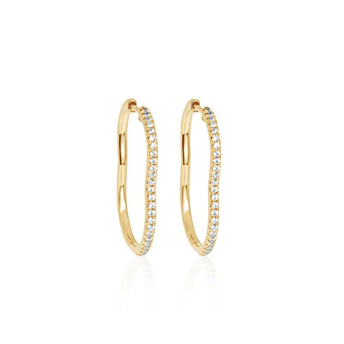 Burceau Pave Hoops