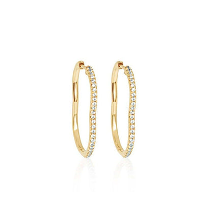 Burceau Pave Hoops