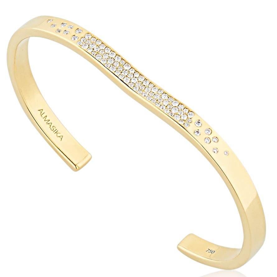 Burceau Open Cuff with Diamonds