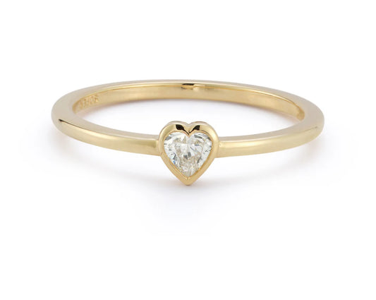 Bezel Set Band - Heart