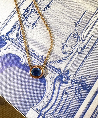 Eclipse Necklace with Blue Sapphire