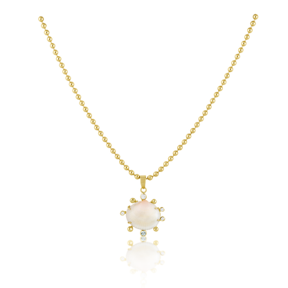 White Shell Halo Pendant