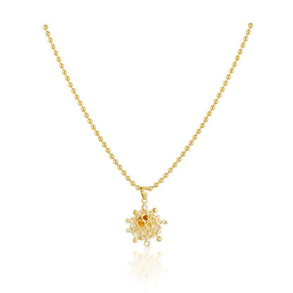 White Shell Halo Pendant