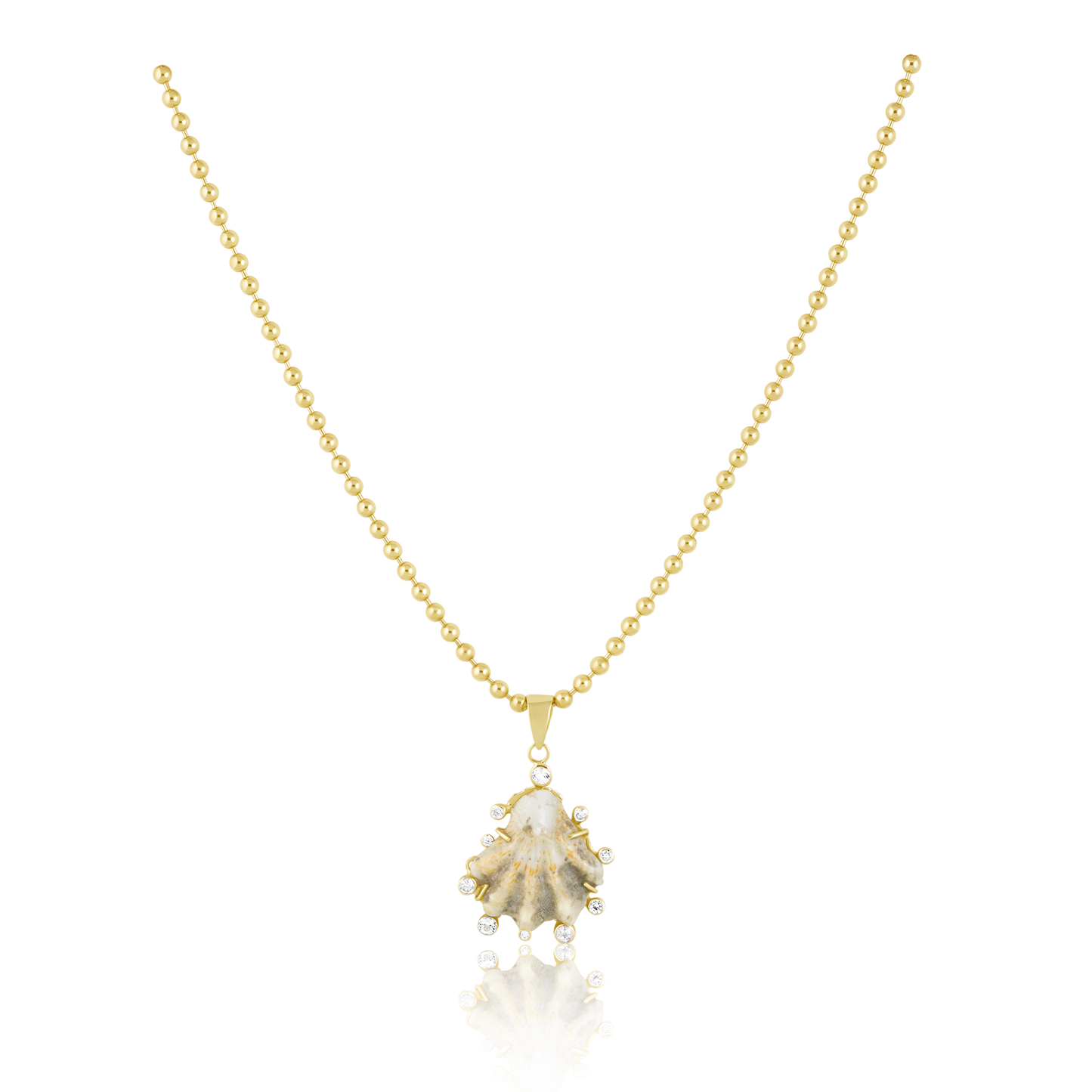White Kitten Paw Halo Pendant