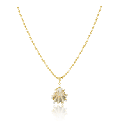 White Kitten Paw Halo Pendant