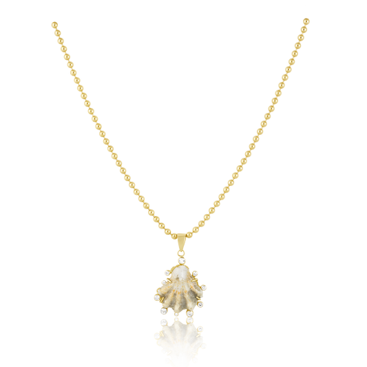 White Kitten Paw Halo Pendant