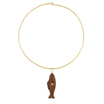 Walnut Swedish Fish Pendant