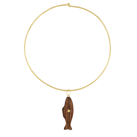 Walnut Swedish Fish Pendant