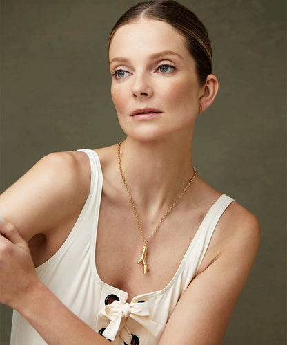 Diamond Coral Pendant