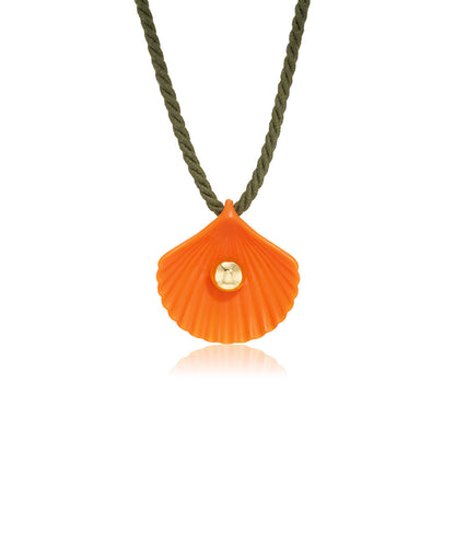 Sea Shell Necklace - Orange