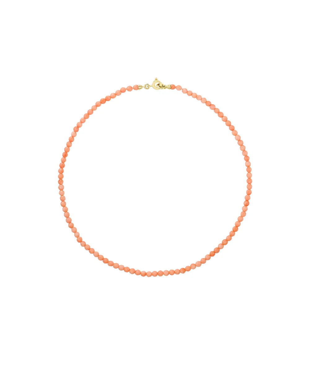 Orange Coral Beaded Necklace