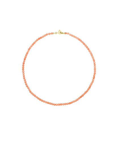 Orange Coral Beaded Necklace