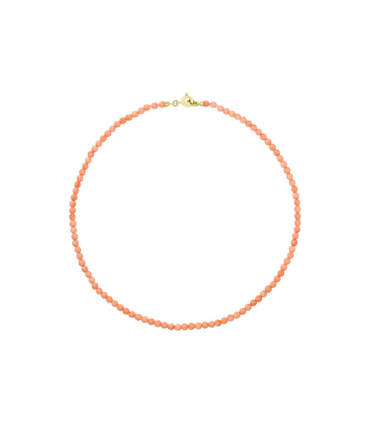 Orange Coral Beaded Necklace