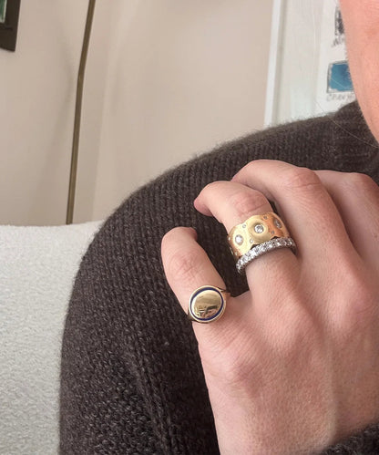 Corinna Enamel Signet Ring