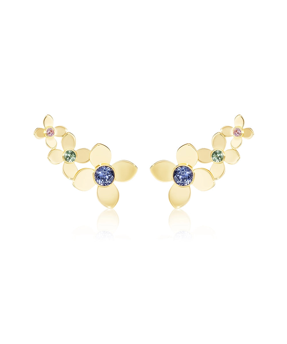 Fleur Vinea Earrings with Multi Pastel Stones