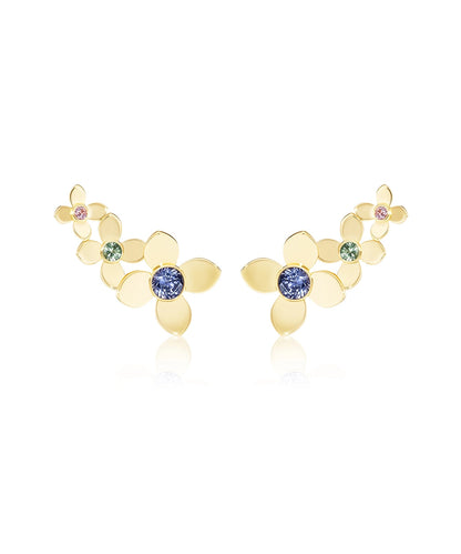 Fleur Vinea Earrings with Multi Pastel Stones
