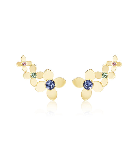 Fleur Vinea Earrings with Multi Pastel Stones