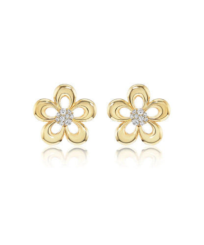 Eyelet Flower Earrings-25mm