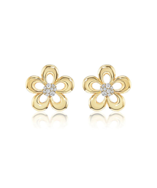 Eyelet Flower Earrings-25mm