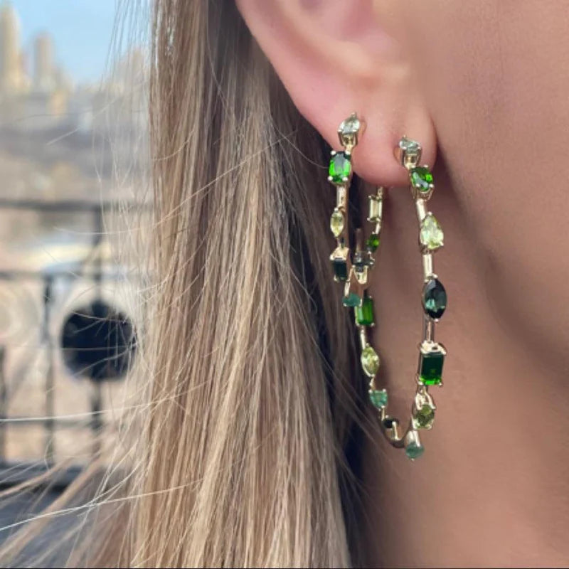 Goddess Hoops - Mini - Green