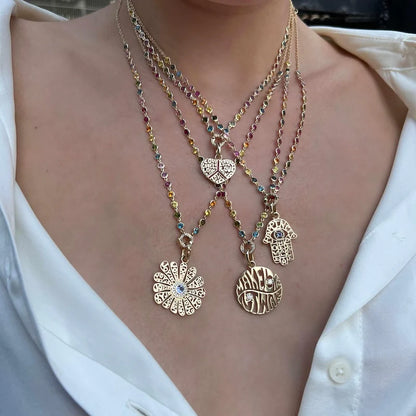 Hamsa Pendant - Tanzanite