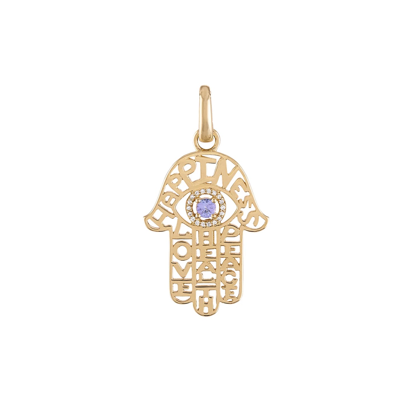 Hamsa Pendant - Tanzanite