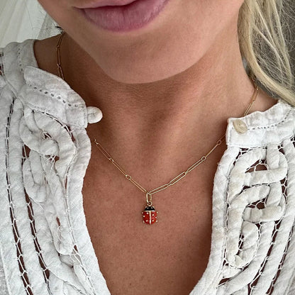 Ladybug Pendant - Enamel