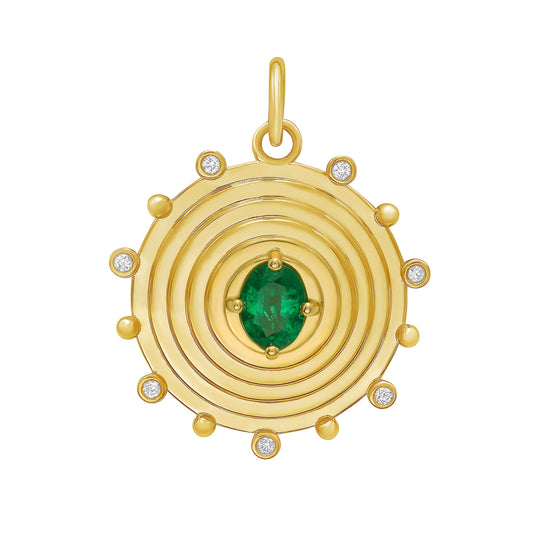 Aurelia Oval Emerald Medallion
